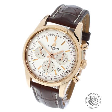 breitling transocean chronograph 18ct gold